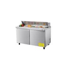 60 Inch Commercial Sandwich Prep Refrigerator, 15.4 Cu. Ft. 16-Pan Food Prep Table