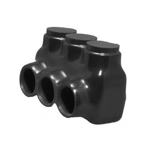Power Distributor Connector 600–250 AWG Single Entry 3 Port Insulated Power Distribution Connector ...