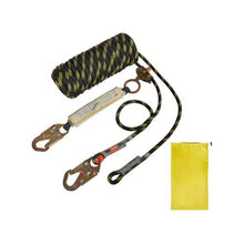 25 FT Vertical Safety Fall Protection Lifeline with Rope Grab & Shock Absorber