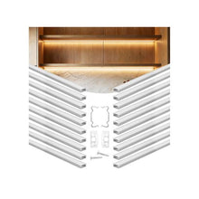 6.6 ft U-Shape LED Aluminum Channel with Cover & Clips for Under-Cabinet Strip Lights (20-Pack)