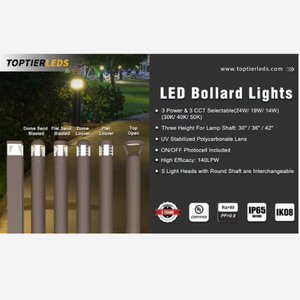 14W/19W/24W LED Bollard Lights heavy-duty Square pole BD01