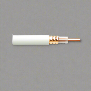 1/2" CMP 50 Ohm Low Loss PVDF Flexible Corrogated Copper Coaxial Cable White LHF-12DPV