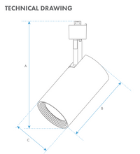 LED Track Luminaire - ZL-J2-LT562M-3590-24D-BK