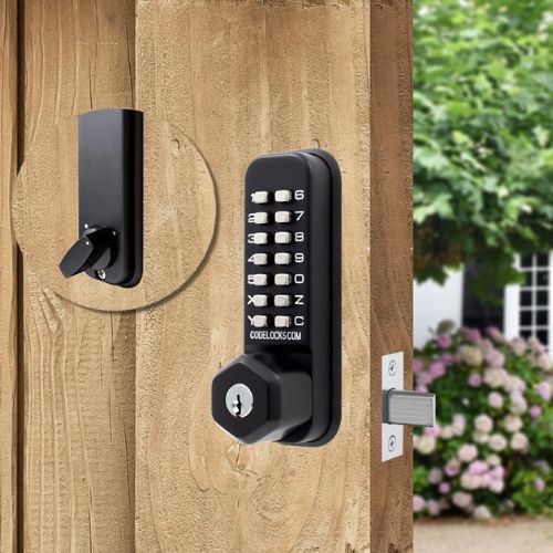 Premium Light Duty Mechanical Lock Black Marine Mortise Deadbolt With Key Override CL210BKMG