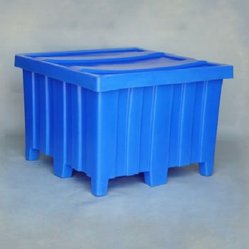 23 Cu Feet 44L x 44W x 29.5H Inch Ribbed Wall Heavy Container Blue