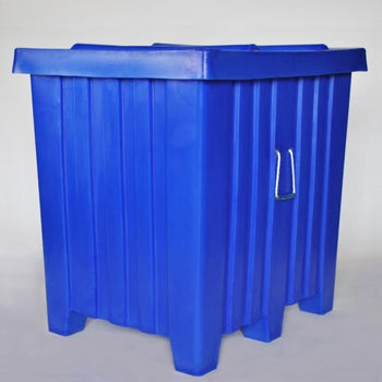 23 Cu Feet 42L x 34W x 42H Inch Ribbed Wall Container Blue