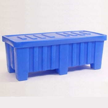 7 Cu Feet 51.5L x 22.5W x 19H Inch Ribbed Wall Container Blue