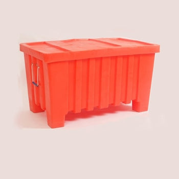 8.7 Cu Feet 43L x 26.5W x 24H Inch Ribbed Wall Container Orange