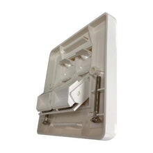 2-PORT UK-STYLE WALL PLATE, UNLOADED SHUTTERED ANGLED MODULE, WHITE - N042U-WK2-SA