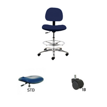 24" H - 34" H Bench Height Fabric Chair No Arms AL10-F