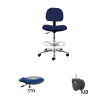 24" H - 34" H Bench Height Fabric Chair No Arms AL10-F