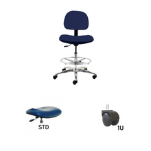 24" H - 34" H Bench Height Fabric Chair No Arms AL10-F