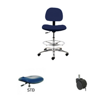24" H - 34" H Bench Height Fabric Chair No Arms AL10-F