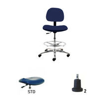 24" H - 34" H Bench Height Fabric Chair No Arms AL10-F
