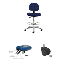 24" H - 34" H Bench Height Fabric Chair No Arms AL10-F