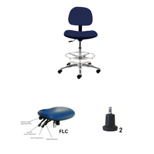 24" H - 34" H Bench Height Fabric Chair No Arms AL10-F