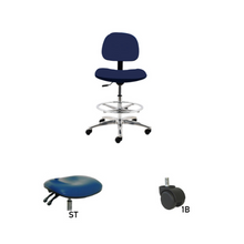 24" H - 34" H Bench Height Fabric Chair No Arms AL10-F