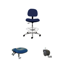 24" H - 34" H Bench Height Fabric Chair No Arms AL10-F