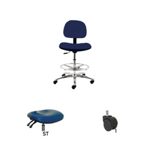 24" H - 34" H Bench Height Fabric Chair No Arms AL10-F