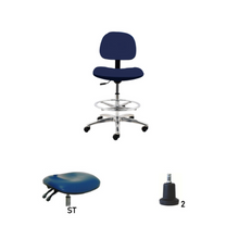 24" H - 34" H Bench Height Fabric Chair No Arms AL10-F
