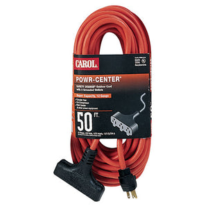 50ft 12/3 STW Outdoor Powr-Center Orange Grounded Extension Cord