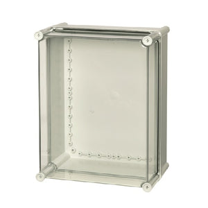 Clear 2 hinge cover SOLID Series PC enclosure UL PC 3828 18 T-2FSH