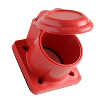 NEMA 3R Red Panel Mount Flip Lid Cover PS40CLL3RR