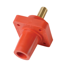 6.8 Inch Depth Orange Female Single Pole Receptacle PS40FRSB-O