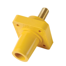 6.8 Inch Depth Yellow Female Single Pole Receptacle PS40FRSB-Y