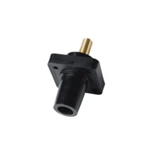 400A 600V Black Panel Mount Connector with Nylon Housing and Brass Contact PS40FRSBBK