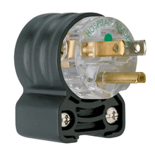 1.53 Inch Width 2 Pole Black Hospital Grade Angled Plug PS5266HGAN