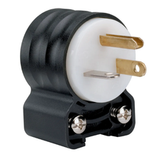 20A 250V Double Pole Black Extra Hard Use Angled Plug PS5466SSAN