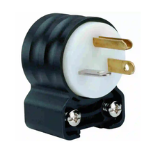 20A 250V Double Pole Black Extra Hard Use Angled Plug PS5466SSAN