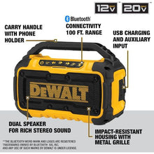 100FT Range 20V MAX Cordless Bluetooth Speaker DCR010