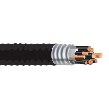 6 AWG 2 Conductor XLPE Insulated Cable with Helical Bare Copper Tape Shield and CPE Jacket 600V Control Tray Cable