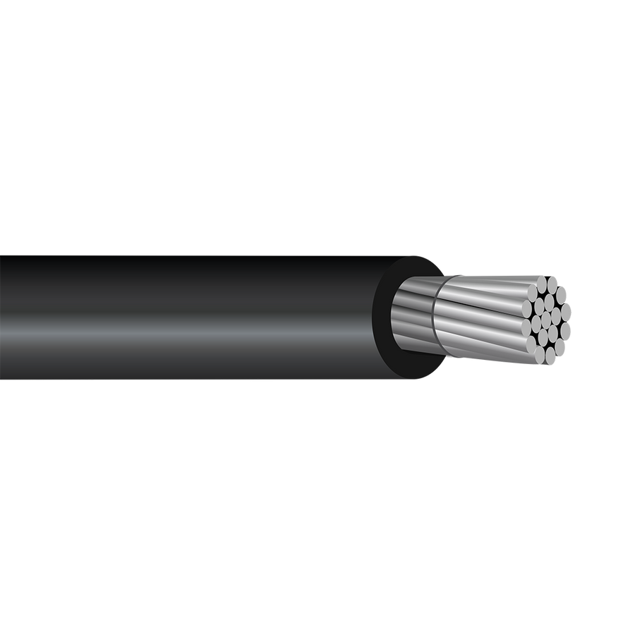 250' 4 AWG THHN/THWN-2 Aluminum Cable PVC Insulation Nylon Jacket 600V