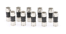 COAXIAL CABLE COMPRESSION FITTING CONNECTOR - FOR RG6 COAX CABLE (PACK OF 10) - RG6XGTR010