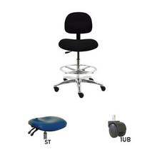 24" H - 34" H Bench Height Fabric Chair No Arms AL10-F