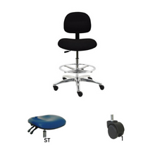 24" H - 34" H Bench Height Fabric Chair No Arms AL10-F