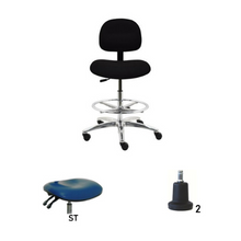24" H - 34" H Bench Height Fabric Chair No Arms AL10-F