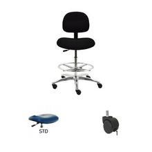 24" H - 34" H Bench Height Fabric Chair No Arms AL10-F