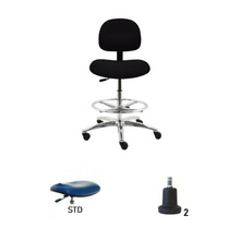 24" H - 34" H Bench Height Fabric Chair No Arms AL10-F
