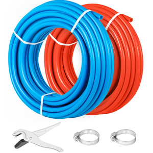 1/2" 2 x 100ft PEX Tubing Barrier 2 Rolls Radiant Floor Blue Orange Heat Pipe P130-13-100BR