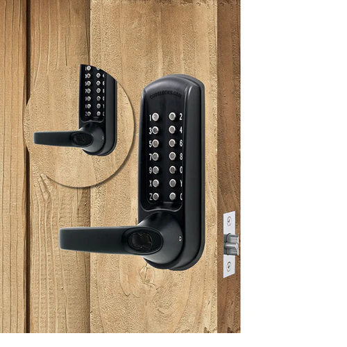 Heavy Duty Back to Back Black Marine Tubular Latch With Fire Rated Locks