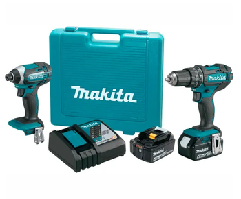 18V Makita  4.0Ah Li-Ion Cordless Hammer Drill/Impact Driver Kit XT261M