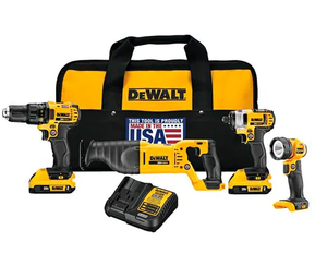 20-Volt Dewalt Max Cordless 4-Tool Combo Kit DCK420D2