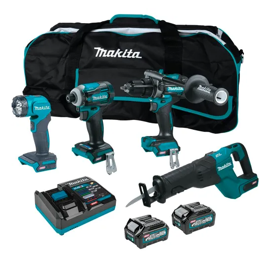 40V Makita Brushless XGT 2.5Ah/4Ah Cordless 4-Tool Combo Kit GT401M1D1