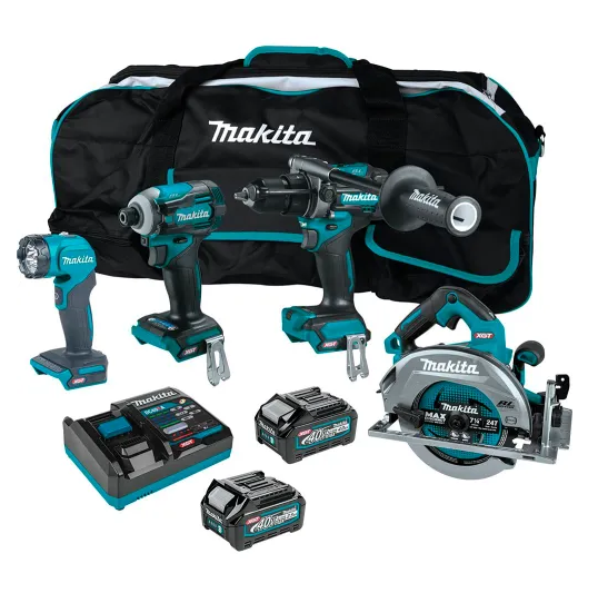 40V Makita Brushless XGT 2.5Ah/4Ah Cordless 4-Tool Combo Kit GT400M1D1