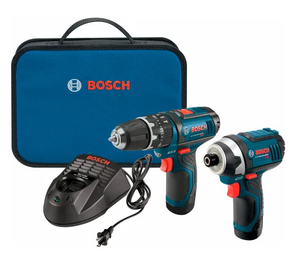 12V Bosch Max Tool 3/8" Chuck Size Hammer Drill Impact Driver Kit CLPK241-120