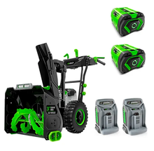 EGO 24" Cordless 2-Stage 10Ah Batteries Rapid Chargers Snow Blower kit SNT2406
